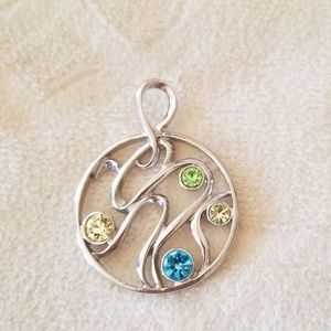 Circle + Stone Pendant